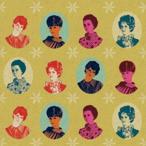 vintage ladies ochre